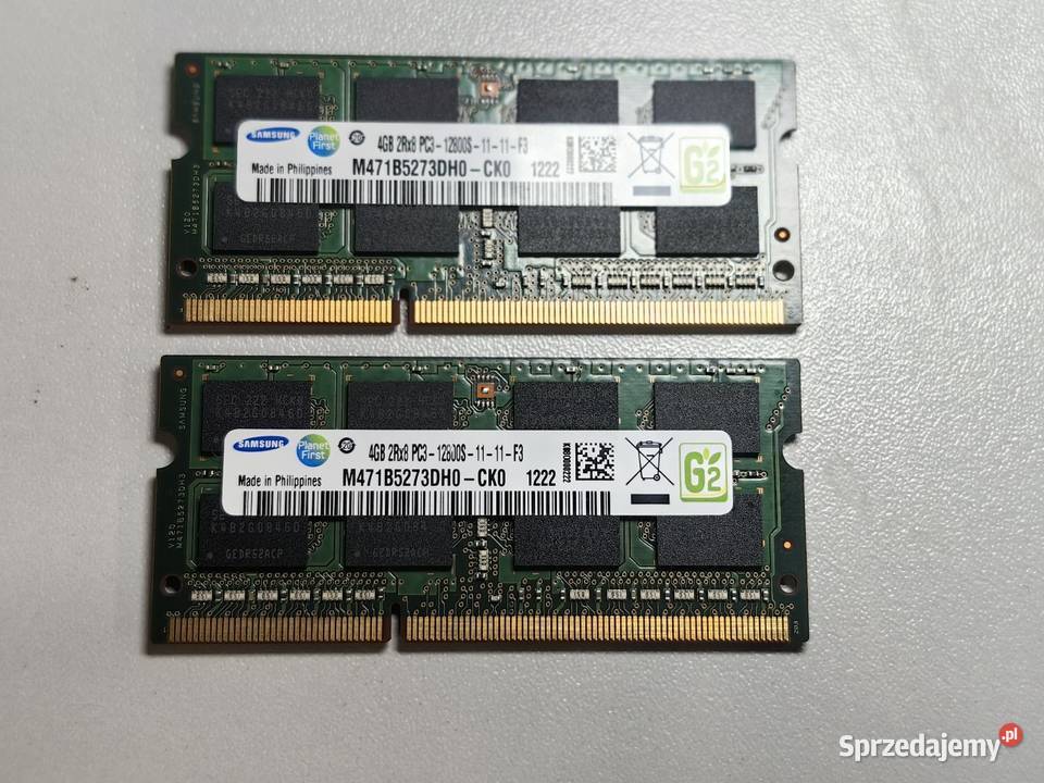 Pamięci Ram 8GB 4GBX2 DDR3 laptop Samsung HP Pojemność 8GB Inczew