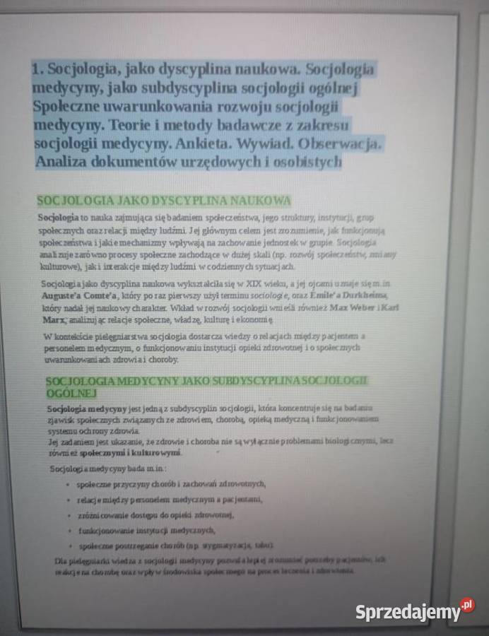 Notatki pielęgniarstwo w pliku pdf Radom