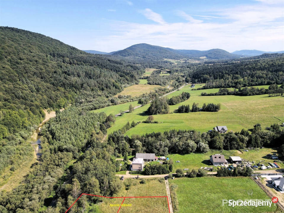 sprzedaży działki 1885m2 Uście Gorlickie asfalt sprzedam