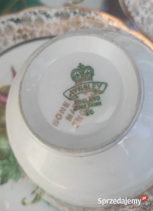 Stara Piękna Aynsley England Imperial Fruit and Pabianice