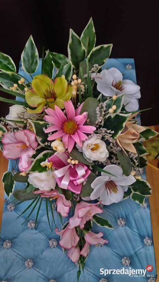 Stroik kompozycja obciążona 50x35x25 różowy małopolskie Koszyce sprzedam