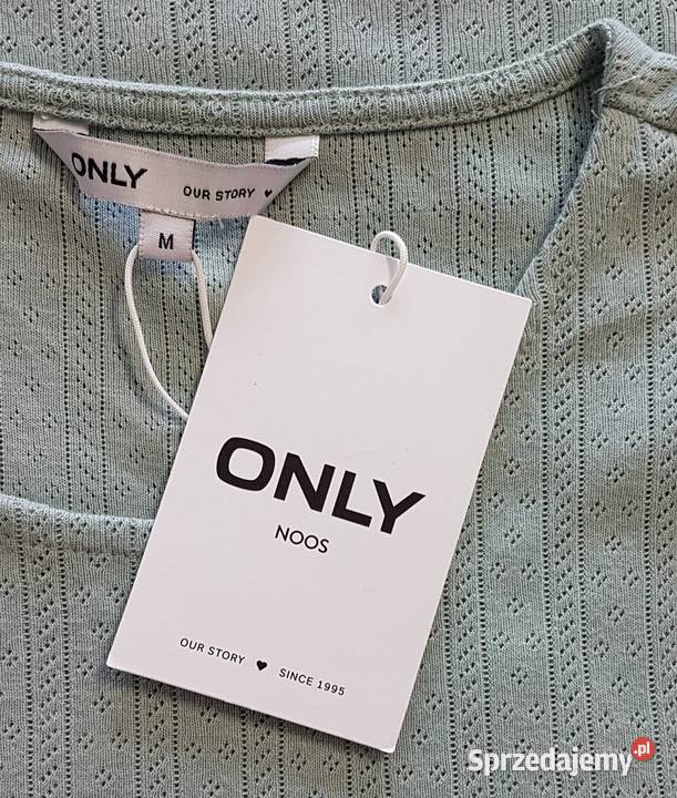 Damska bluzka oliwkowa bawełniana z krótkim zielony Chrzanów