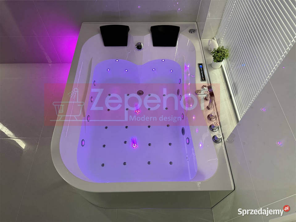 Wanna z hydromasażem LS7001 PRAWA prostokątna Grabówka