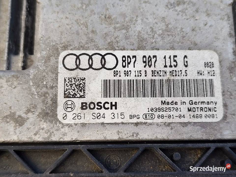Audi A3 8P STEROWNIK KOMPUTER SILNIKA 18TFSI osobowe wielkopolskie Przemęt
