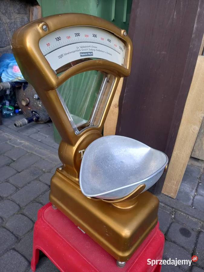 Stara zabytkowa waga sklepowa firmy TACHO PRL Rawicz