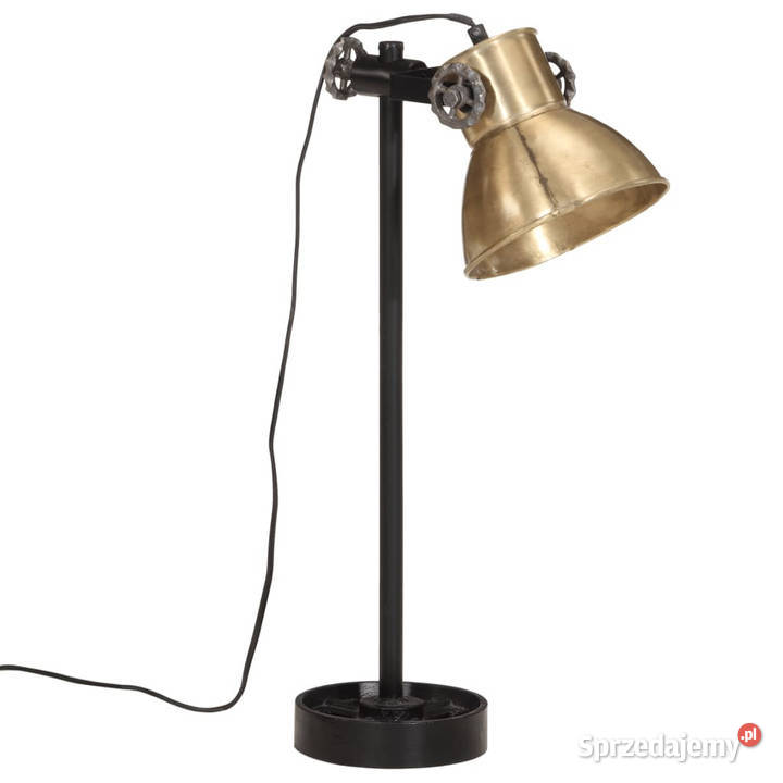 Lampa stołowa 25 W antyczny mosiądz 15x15x55 E27 mazowieckie Warszawa