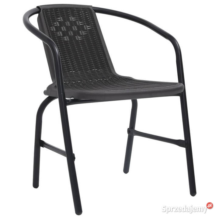 Krzesła ogrodowe 2 rattan PE i stal 110 WM312494 Warszawa