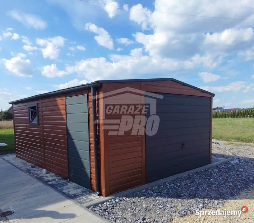Garaż blaszany 4x6 Brama drzwi rynny dwuspadowy małopolskie sprzedam