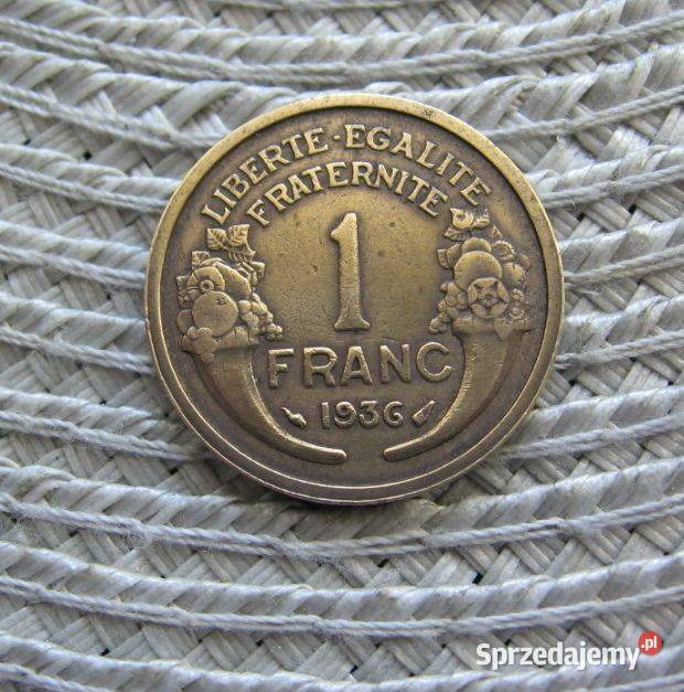 Francja 1 Frank 1936r Kalisz