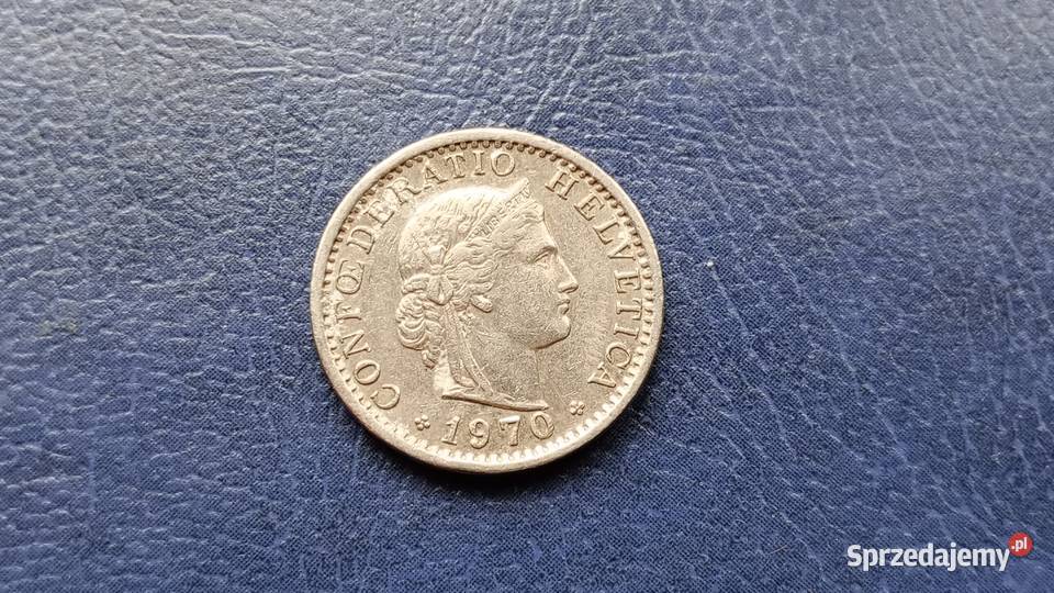 Stare monety 20 rappen 1970 Szwajcaria podkarpackie Lesko
