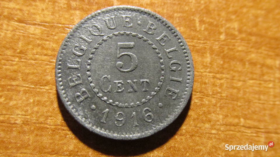 Moneta 5 cent Belgia 1916 śląskie
