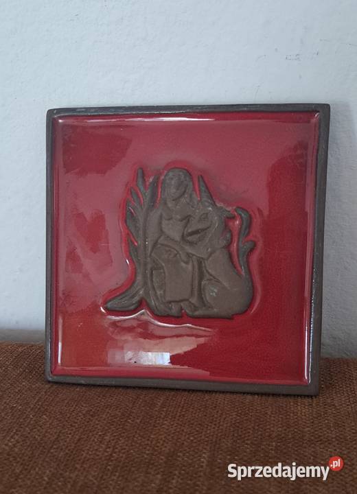 płytka gliniana ceramika z zawieszką Antyki, Sztuka, Kolekcje mazowieckie Warszawa