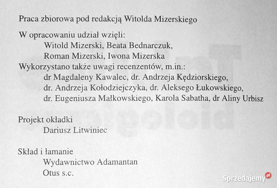 Tablice biologiczne Witold Mizerski Beata