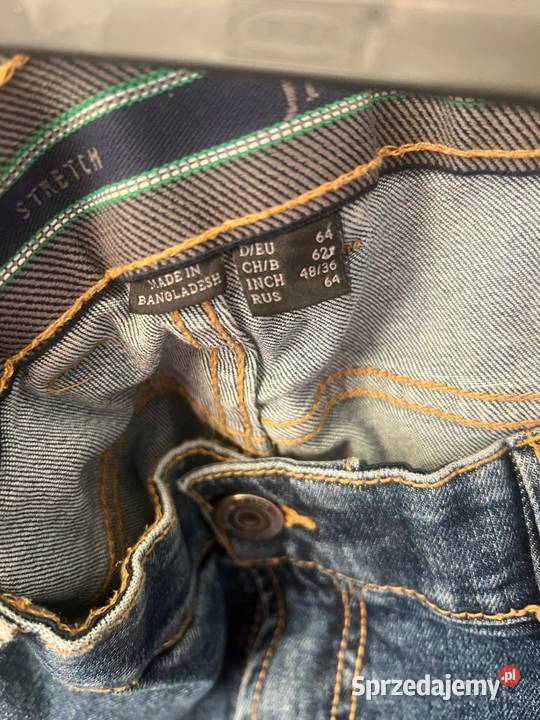 Niebieskie spodnie stretch XXL niebieski Odzież damska Gdańsk sprzedam