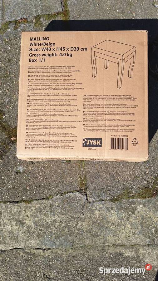 NOWA Toaletka Krzesełko JYSK Malling Fabrycznie Materace Bytom