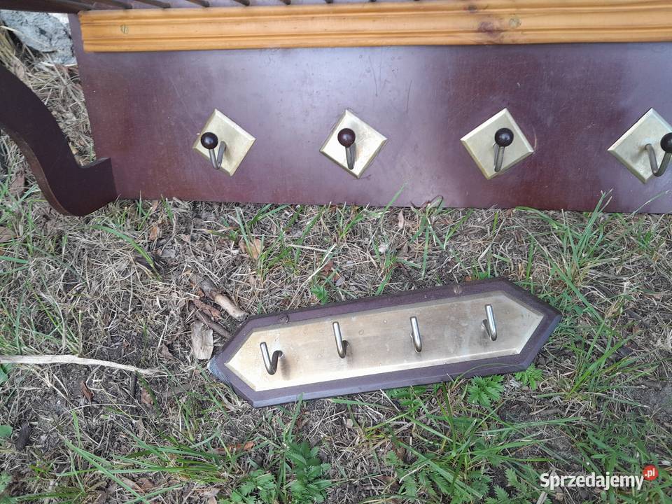 Stara półka i wieszak zabytek PRL retro vintage Dąbrowa Górnicza