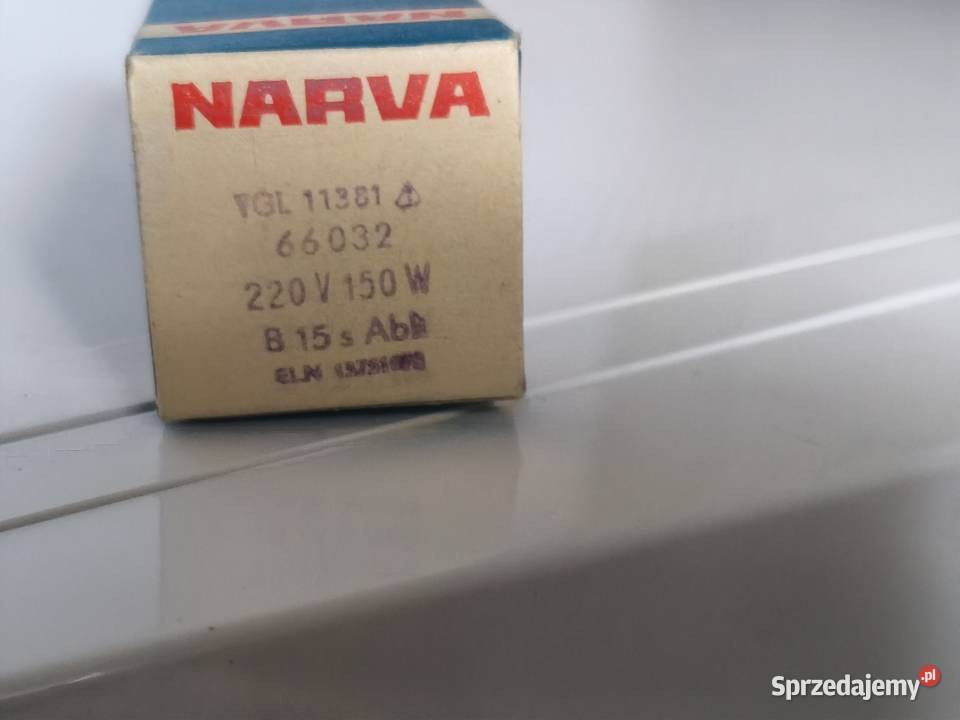 żarówka projekcyjna NARVA 220v 150wat B15s Abl Sulejówek