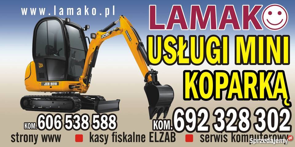 Usługi mini koparką koparka JCB Mini fundament wielkopolskie Gniezno
