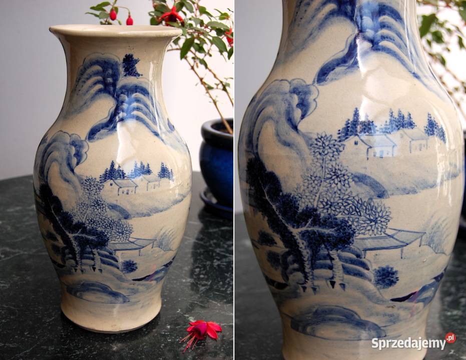 Dona Vietnam unikat waza kamionkowa wazon wielokolorowy Lublin