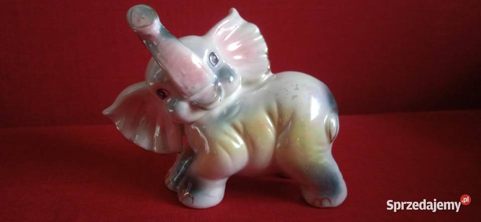 Figurki Słoni z ceramiki Świdnica