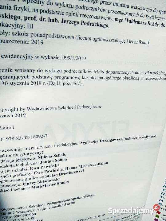 Fizyka podręcznik ponadpodstawowe WSiP Warszawa