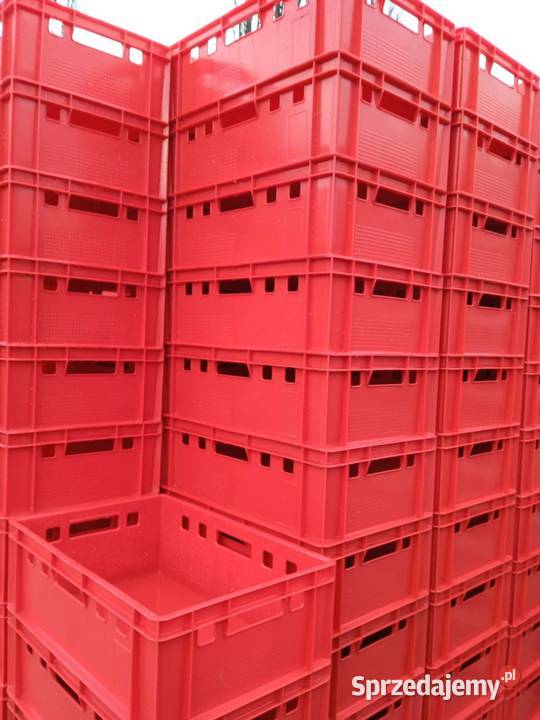 Pojemnik E2 nowy plastikowy czerwony skrzynka