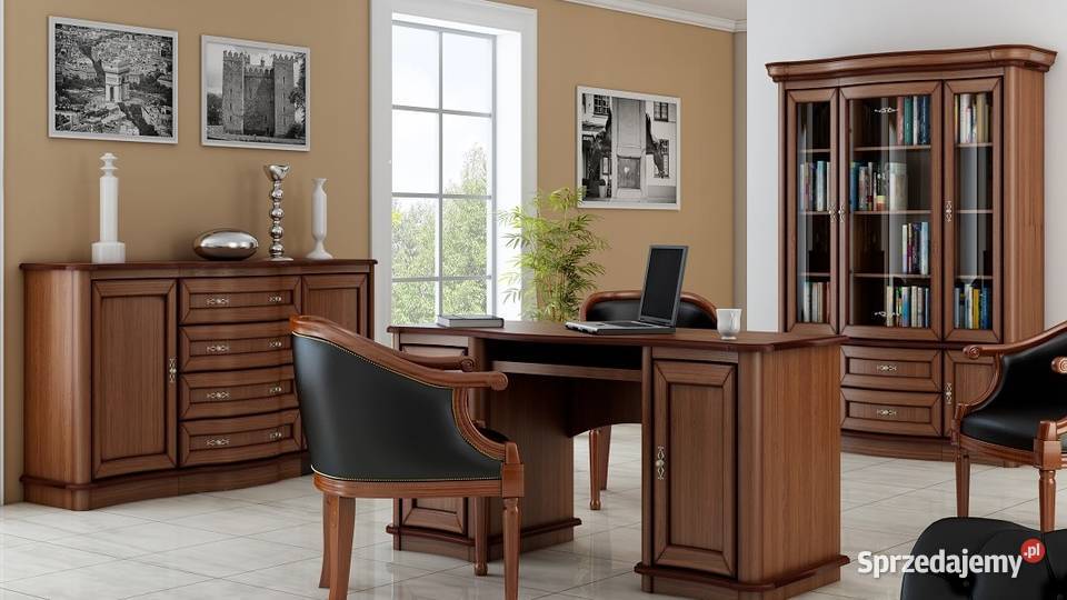 Witryna biblioteka przeszklona z szufladami i 204cm Opole