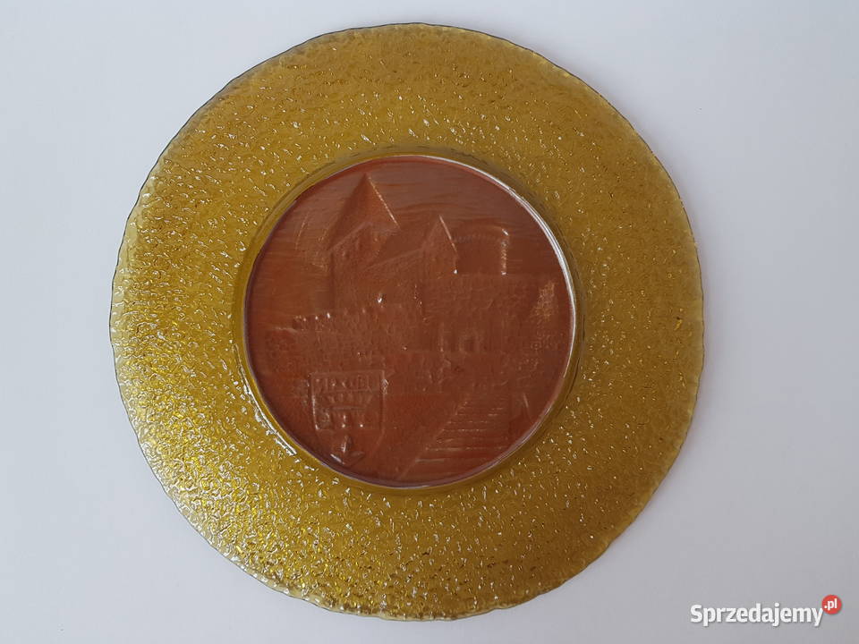Patera Sahara Zamek Będzin Ząbkowice szkło PRL Porcelana i szkło Dąbrowa Górnicza