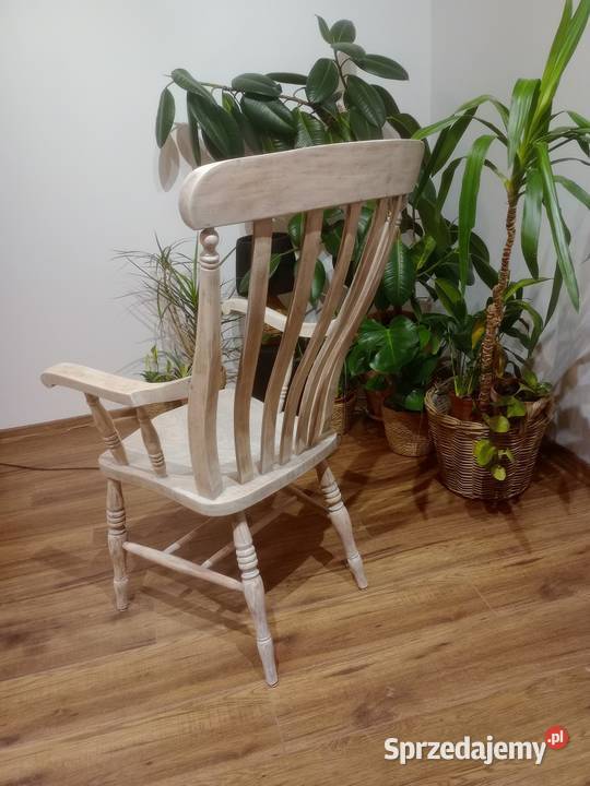Fotel patyczk Boho bielony Okazja wielkopolskie Lusówko