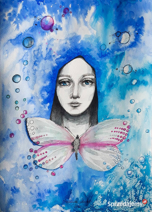 TWORZENIE WIELOŚWIATA akwarela z dodatkiem Malarstwo Katowice