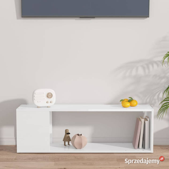 Szafka pod TV biała z połyskiem 100x24x32 Meble Warszawa