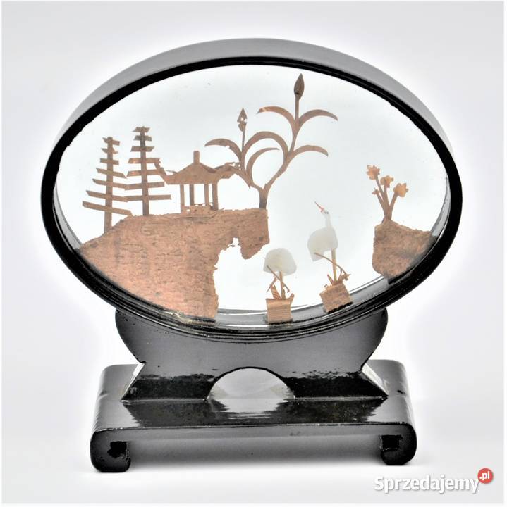 Chiński świat w miniaturze rękodzieło pocz XXw Warszawa