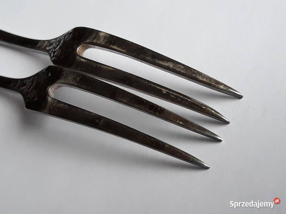 Posrebrzane widelce serwingowe do wędlin mięs 2 Dąbrowa Górnicza