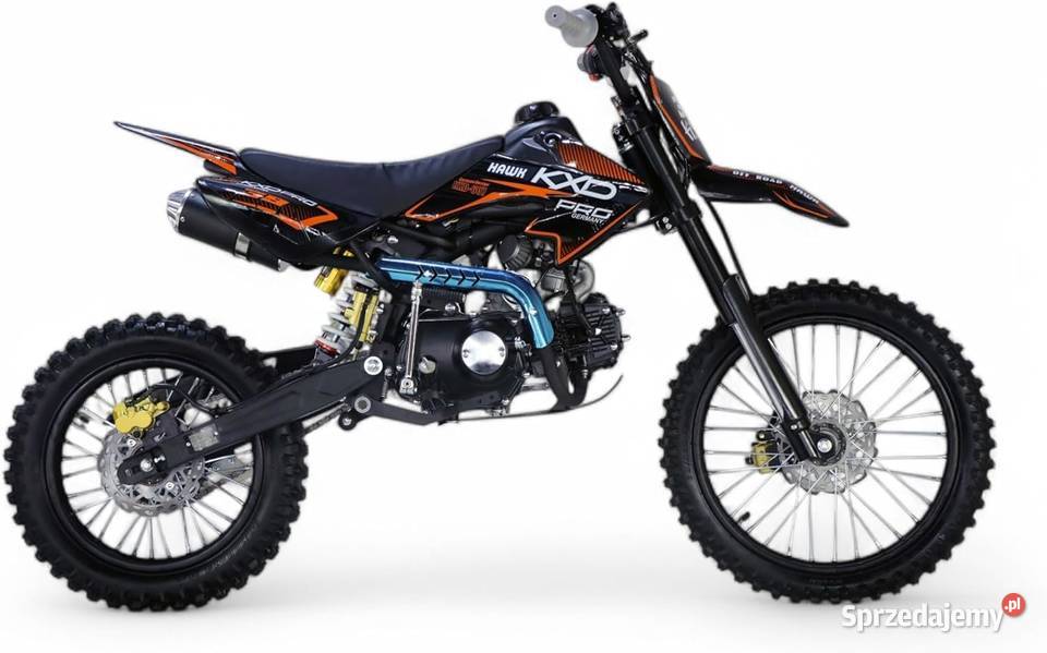 cross 125 cc KXD 607 hawk 14 17 e start 4 BIEGI 124cm3 Łęczyca sprzedam