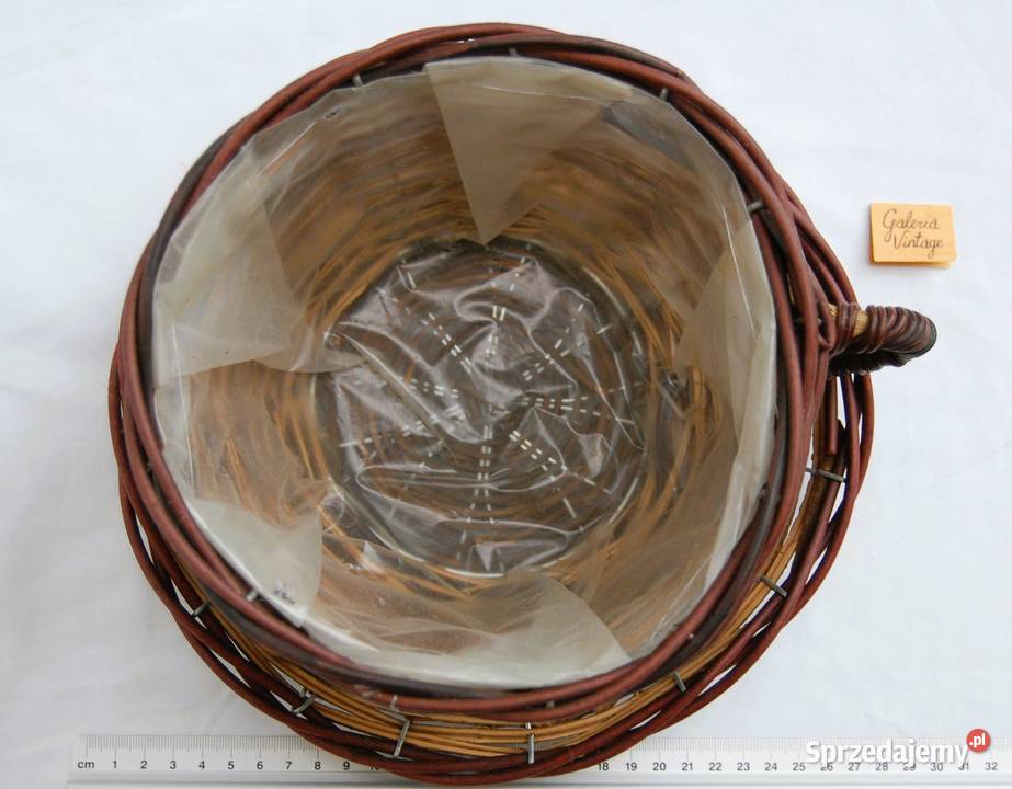 Filiżanka z wikliny osłonka wiklinowa pleciona brązowy Lublin