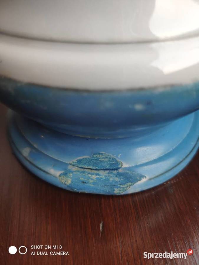 Stara francuska porcelanowa lampa naftowa 56 Kraków sprzedam