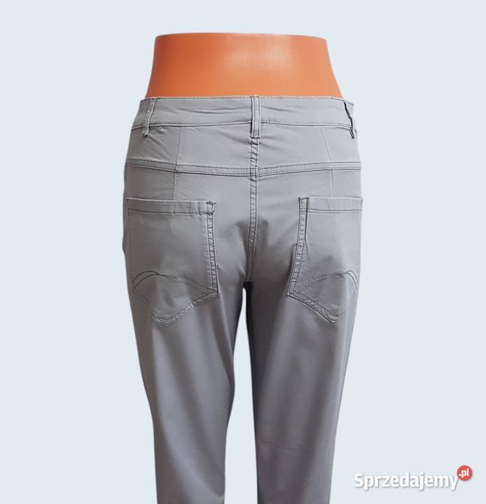 Damskie szare bawełniane spodnie rurki Blue Chrzanów