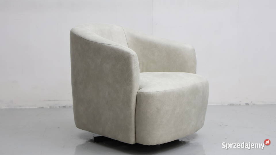 TEC WYGODNY FOTEL OKAZJA tkanina stara skóra