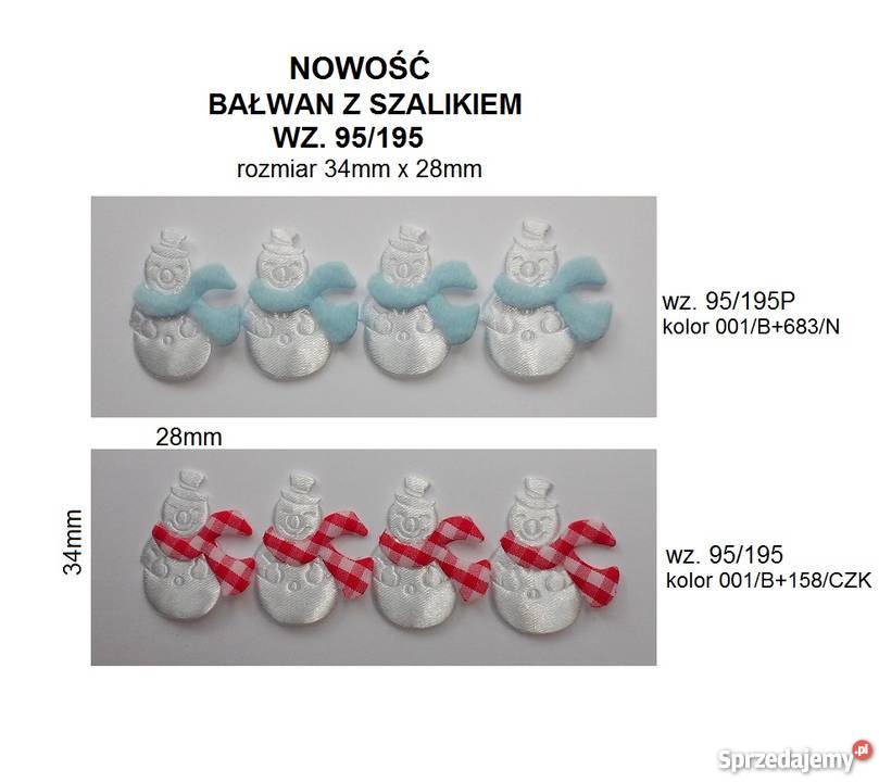 bałwan z szalikiem dekoracje świąteczne Rękodzieło Rękodzieło wielkopolskie Turek