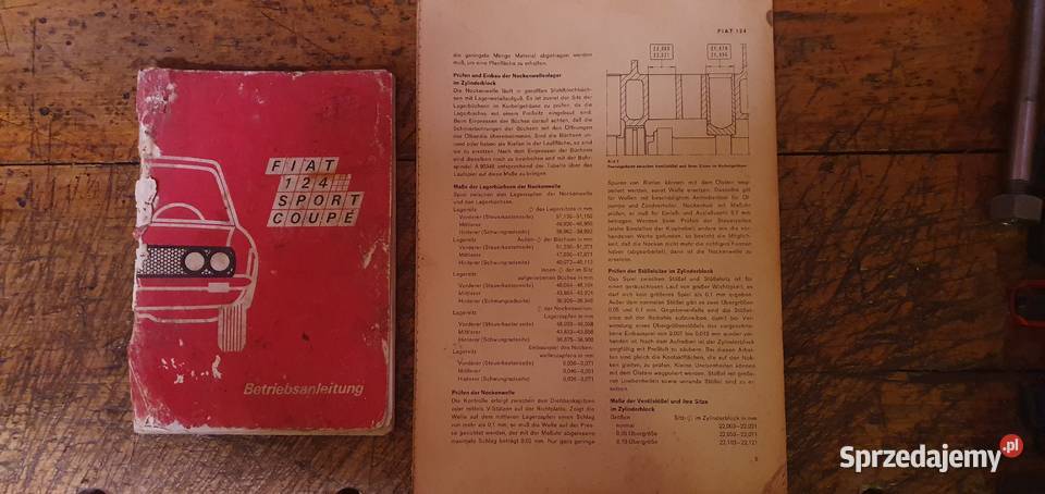 Instrukcja obsługi książka Fiat 124 Sport Coupe Pozostałe Wrocław