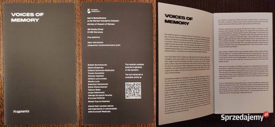 Pamięć Powstania 44 3 broszury Muzeum Powstanie Warszawa