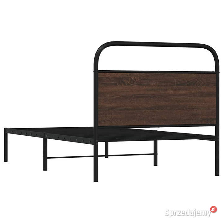 Łóżko bez materaca brązowy dąb 100x190 WM4100301 105cm