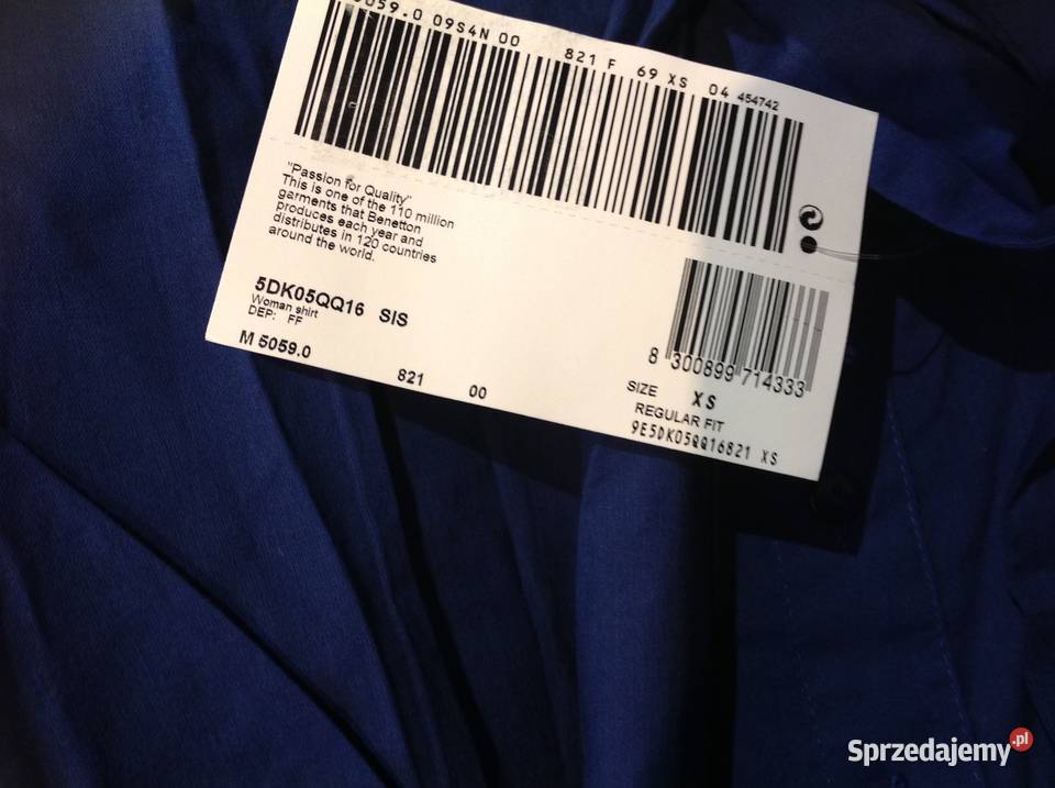 Bluzka Damska SISLEY XS Nowa Nowa Sól