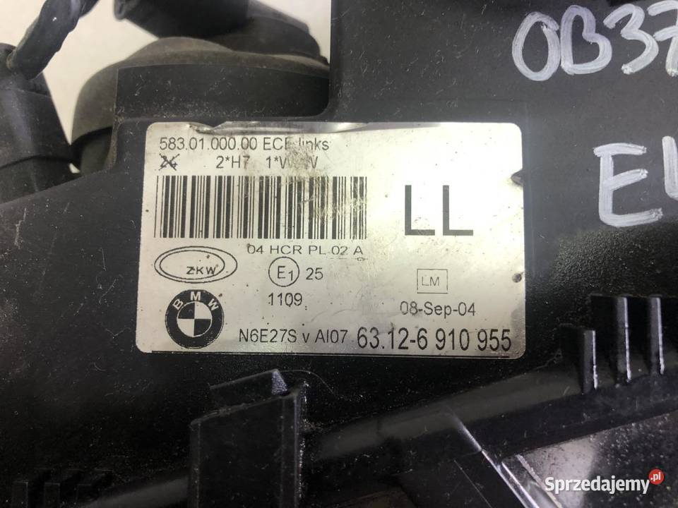 LAMPA LEWY PRZÓD 6910955 BMW E46 EUROPA