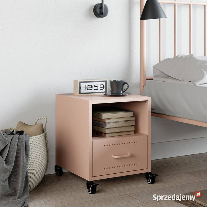 Szafka nocna różowa 36x39x435 stal WM846706 sprzedam