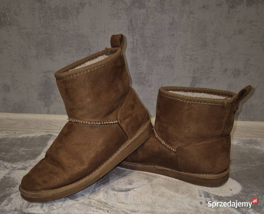 Botki damskie ocieplane zimowe camel 36 łódzkie