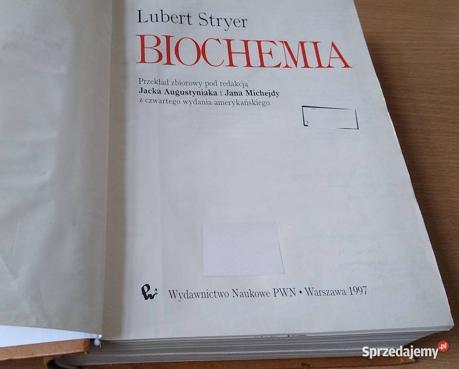 Biochemia Lubert Stryer WYDANIE NOWE 1997 Gdańsk sprzedam