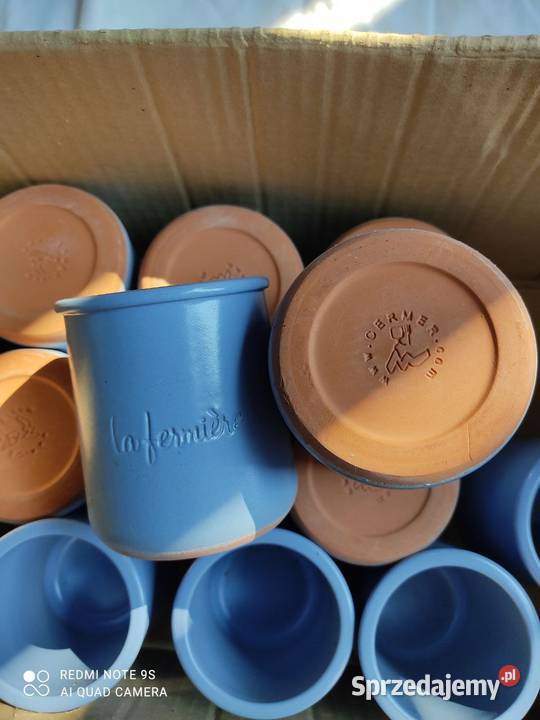 Francuskie glazurowane garnki do jogurtu z mazowieckie Iłża