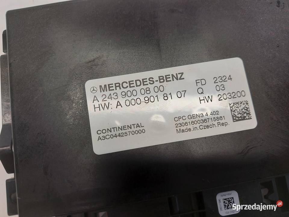 Mercedes EQA 250 W243 MODUŁ STEROWNIK KOMPUTER