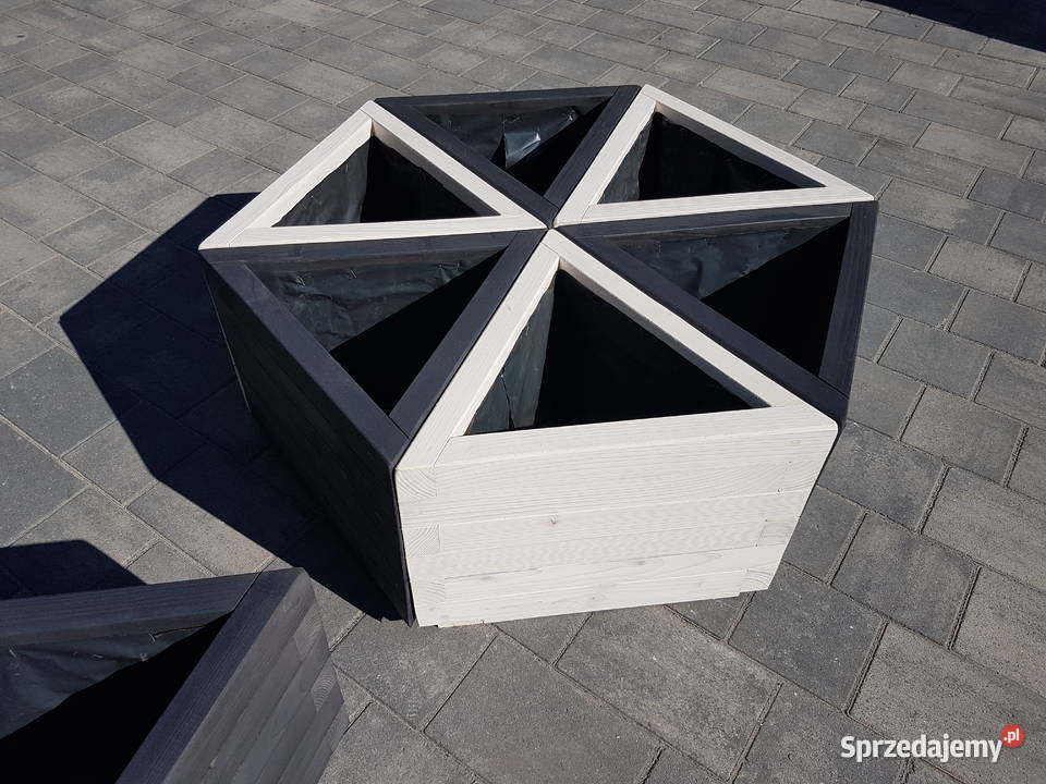 Donica Ogrodowa trójkątna drewniana NOWOŚĆ mazowieckie